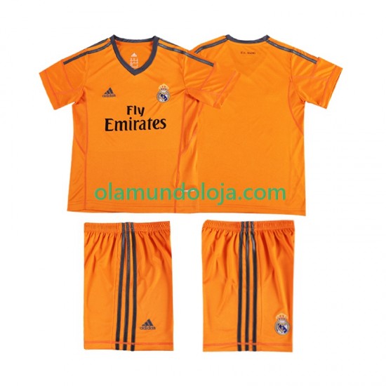 Camisola Real Madrid 2013 2014 Retro Criança Equipamento Terceiro Manga Curta